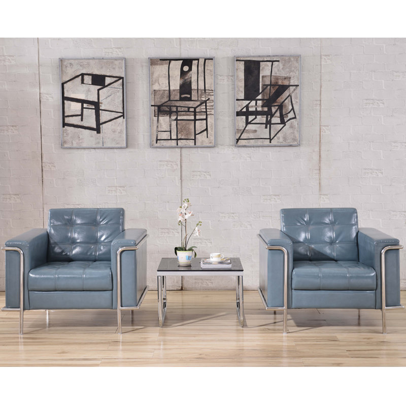 Chaise Hercules série contemporaine Lesley LeatherSoft, gris