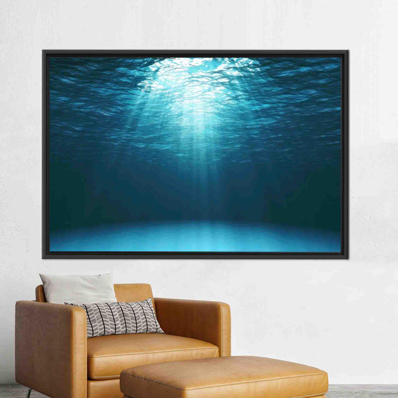 Print on Canvas, 25 cm H x 35 cm W, Black Floater Framed