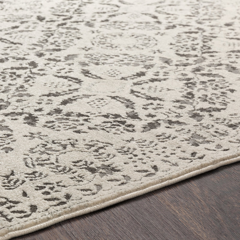 Tapis beige tissé à la machine Angeliq, Rectangle 2 pi x 2 pi 11 po