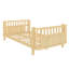 Lit plateforme double pour enfants avec garde-corps, structure en bois et fer pour enfants et garçons-190828663
