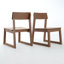 Ensemble de 2 chaises d'extérieur et de jardin en PEHD de style moderniste