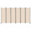 Paravent, paravent à 6 panneaux, écran d'intimité pliant et paravent de séparation portable, cloisons autoportantes pour bureau, chambre à coucher, bureau, beige