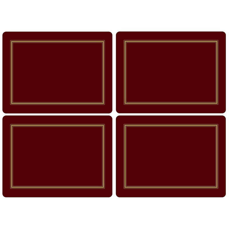 Portmeirion, Pimpernet, Placemats - Classic Burgundy, Burgundy