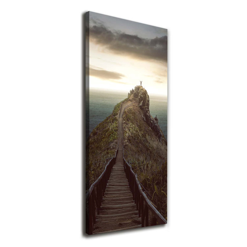 Path On The Rock - Wrapped Canvas Print