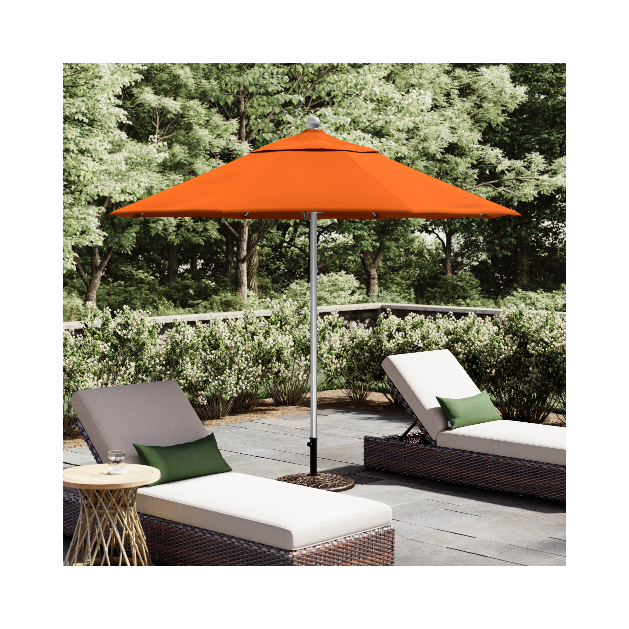 Hibo 108'' Sunbrella® Outdoor Umbrella, Canvas Tuscan Sunbrella® Canvas