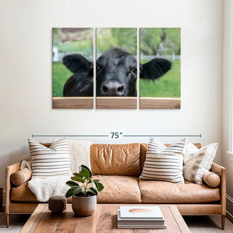 Nosy Ranch Cow, 36" H x 57" W