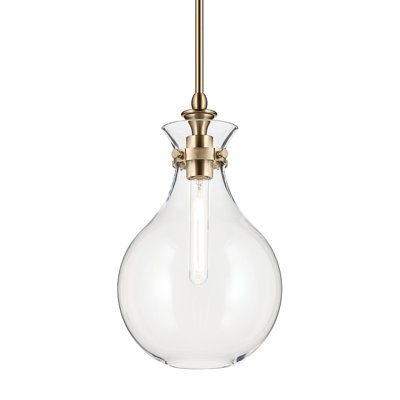 1 Light Pendant with Opal Glass