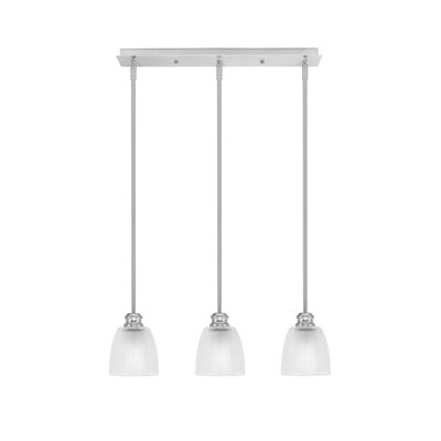 Luminaire suspendu linéaire à 3 lumières avec verre de 5 po Edge