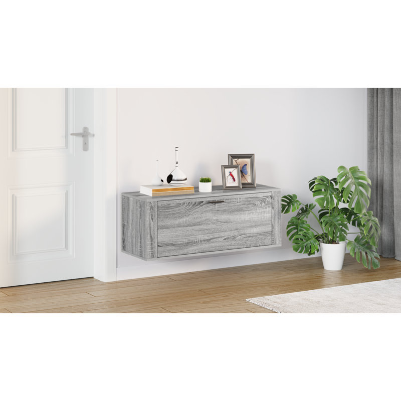 6 Pair Shoe Storage Cabinet, Grey Sonoma