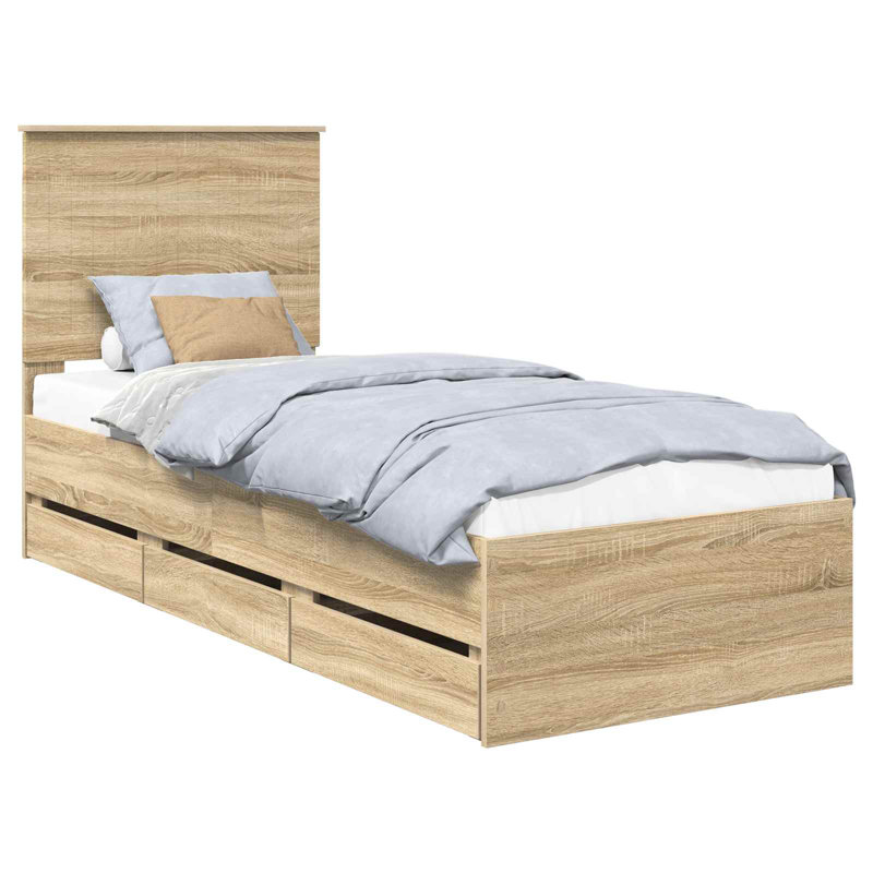 Bed Frame, Small Single (2'6), Sonoma Oak