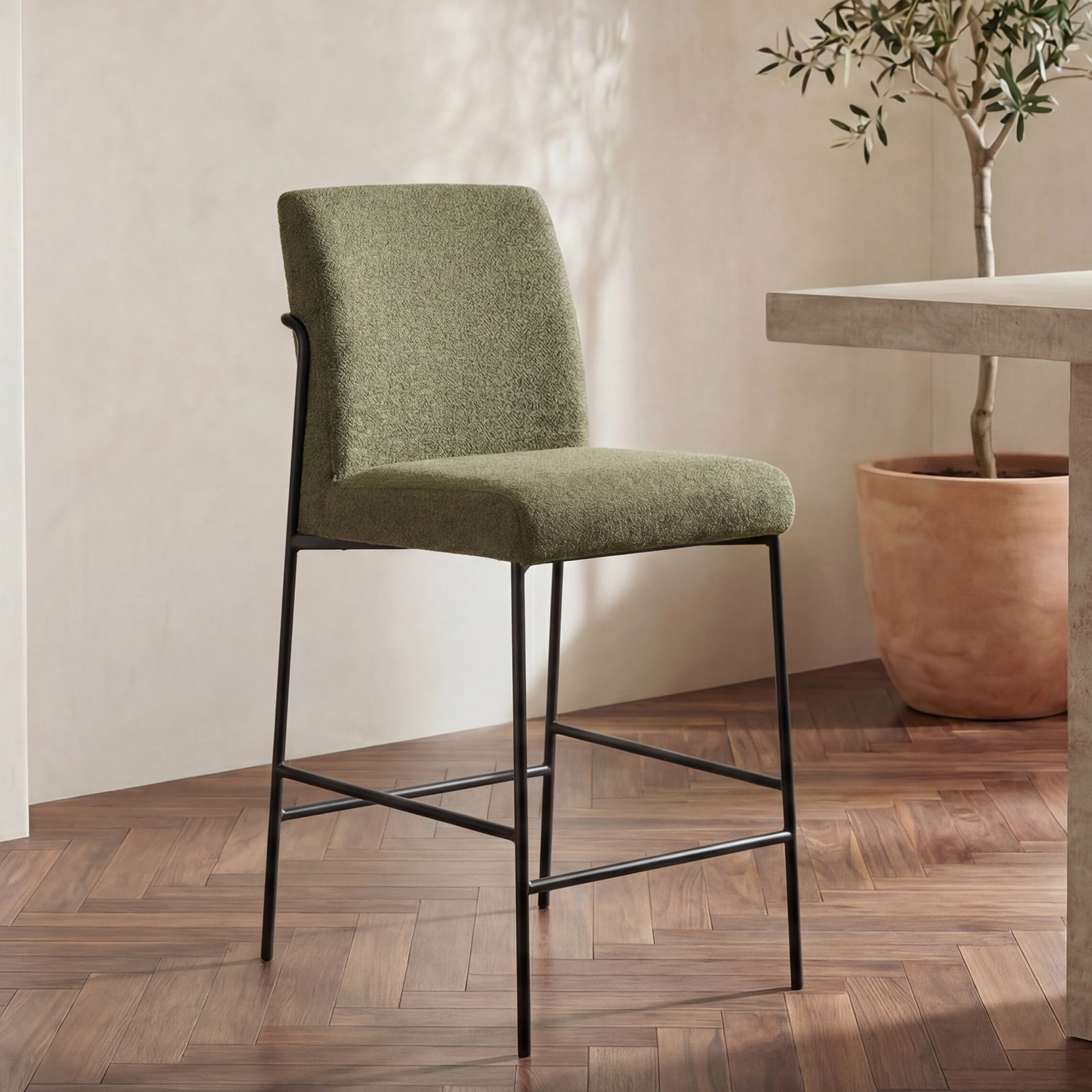 Emogene 17" Bar Stool, Green