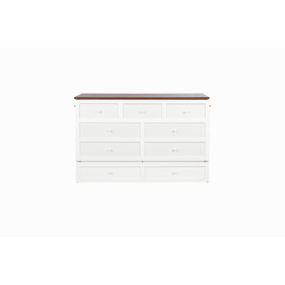 Murphy Bed Cabinet Queen With Storage Drawer And Charging Station, Usb Port, Solid Pine Murphy Bedframe For Home Office, Studio Or Guest Room