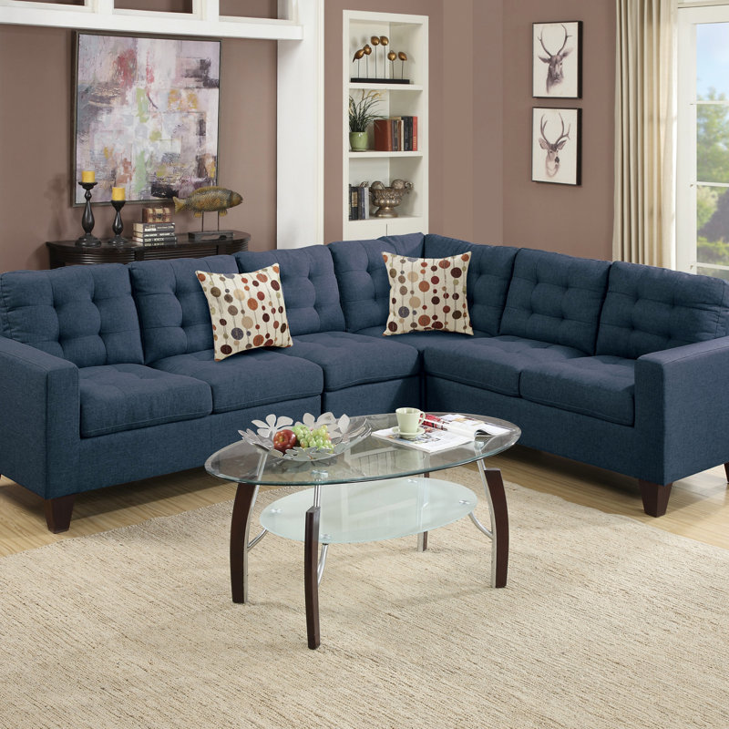 4 Piece Polyfiber Modular Sectional Sofa (Sectional)