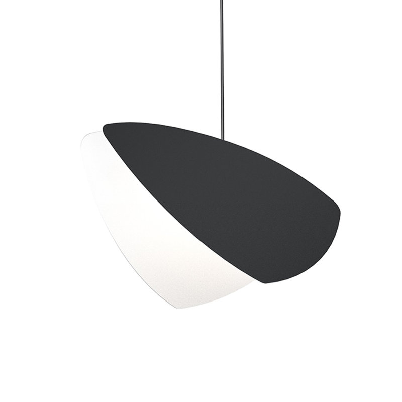 Papillons™ 1 - Light LED Pendant, Satin Black, 6.75" H x 12.5" W x 5.25" D