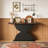 47''Double Semi-Circles 3d Hammer-Shaped Texture Base Wood Console Table