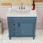 Meuble-lavabo avec lavabo en céramique, 2 tiroirs et tablette réglable-385515462