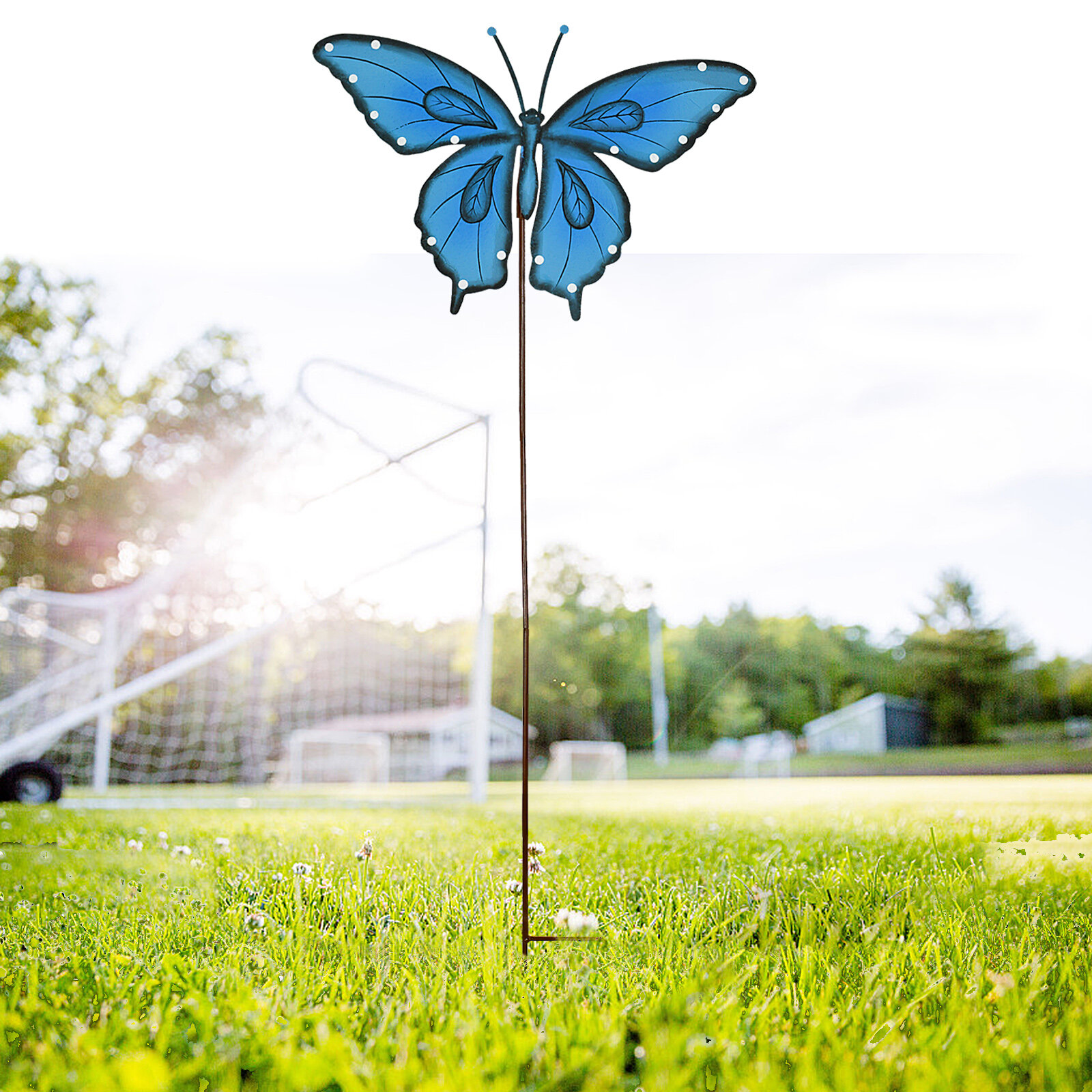 Arlmont & Co. 40 Inch Metal Butterfly Garden Stake | Wayfair