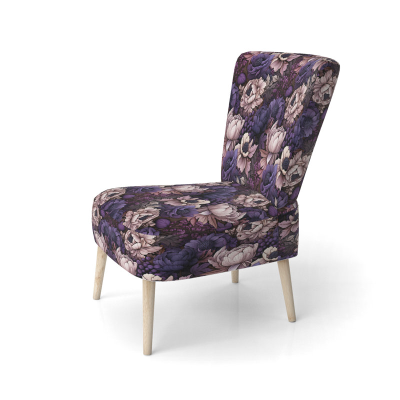 Chaise d'appoint rembourrée de style gothique Botanicals Moody