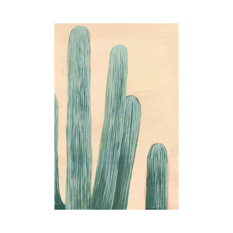 Dusty Cacti II by Grace Popp - Gallery-Wrapped Canvas Giclée on Canvas, No Frame, 20.32 cm H x 30.48 cm W