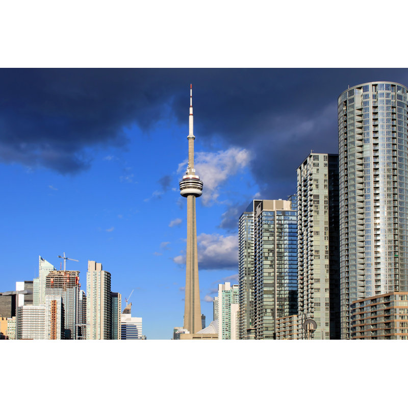 Lorrius Downtown Toronto Skyline par - Photographie de toile tendue, H 8 po x l 12 po
