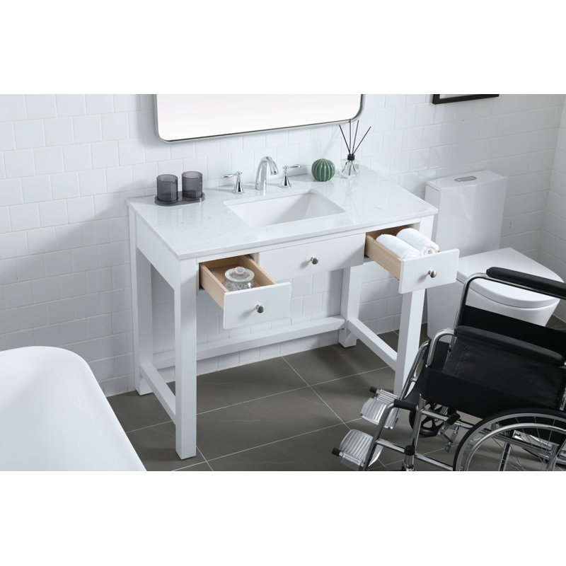 Ensemble de meuble-lavabo simple 42 po Hudson, Blanc