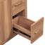 Meuble-lavabo contemporain de 36 po en bois, portes et tiroirs à fermeture en douceur, lavabo en céramique, tablette ajustable pour petits espaces de salle de bain, structure solide, 2 portes, 3 rangements compacts