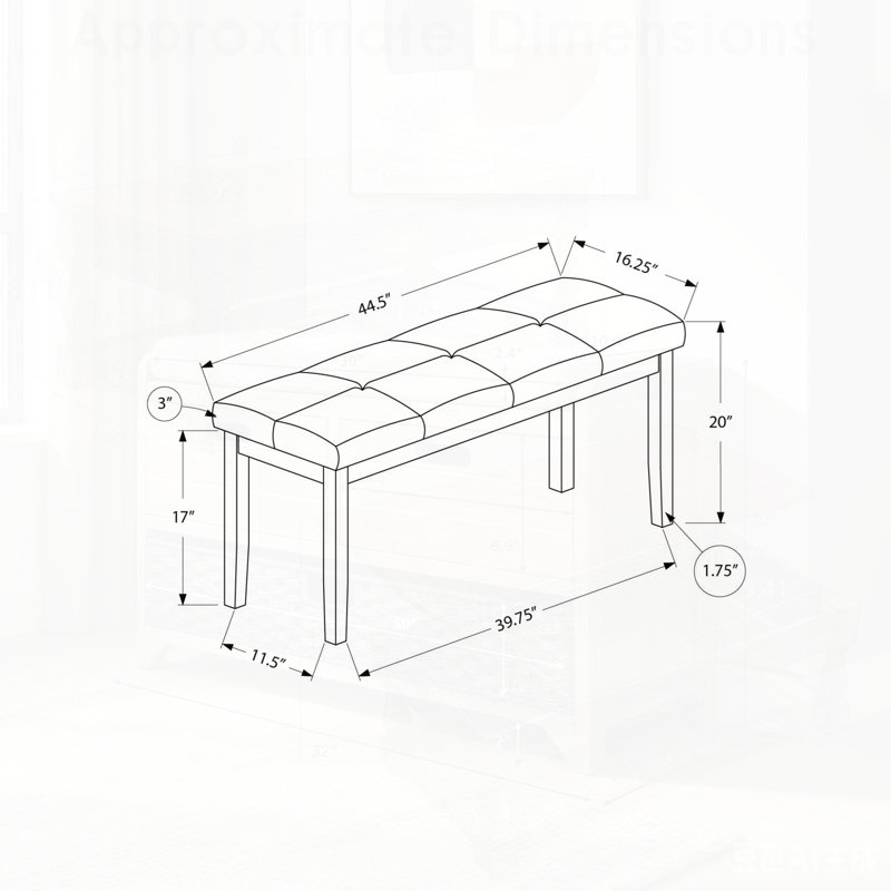 Polyester Upholstered Storage Bench