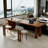 Light-walnut Rectangular Solid Wood desk-1400019437
