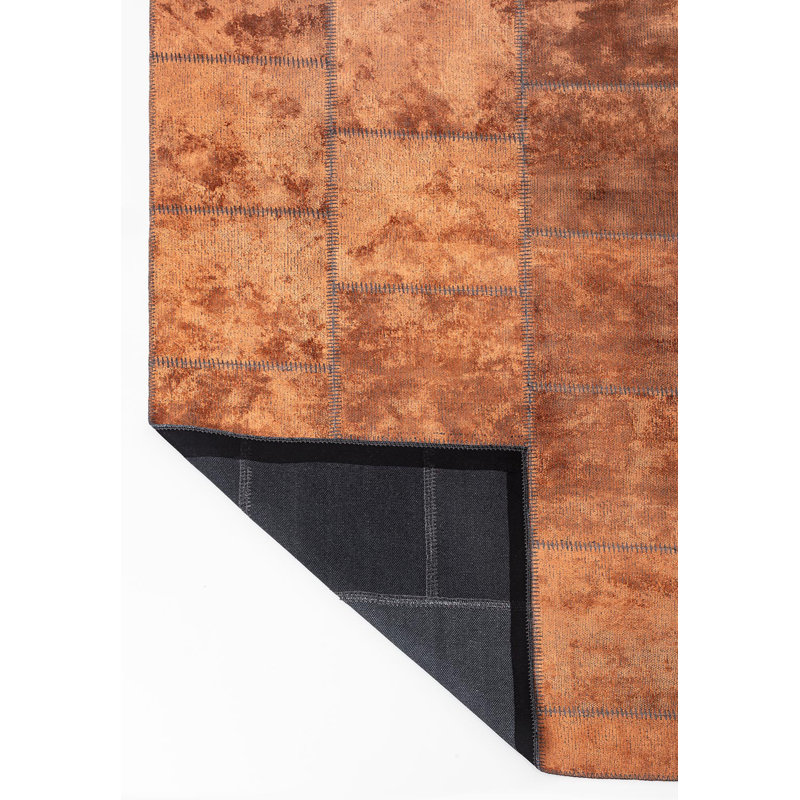 Rapture Patchwork Area Rug in Orange, Rectangle 7'10" x 9'10"