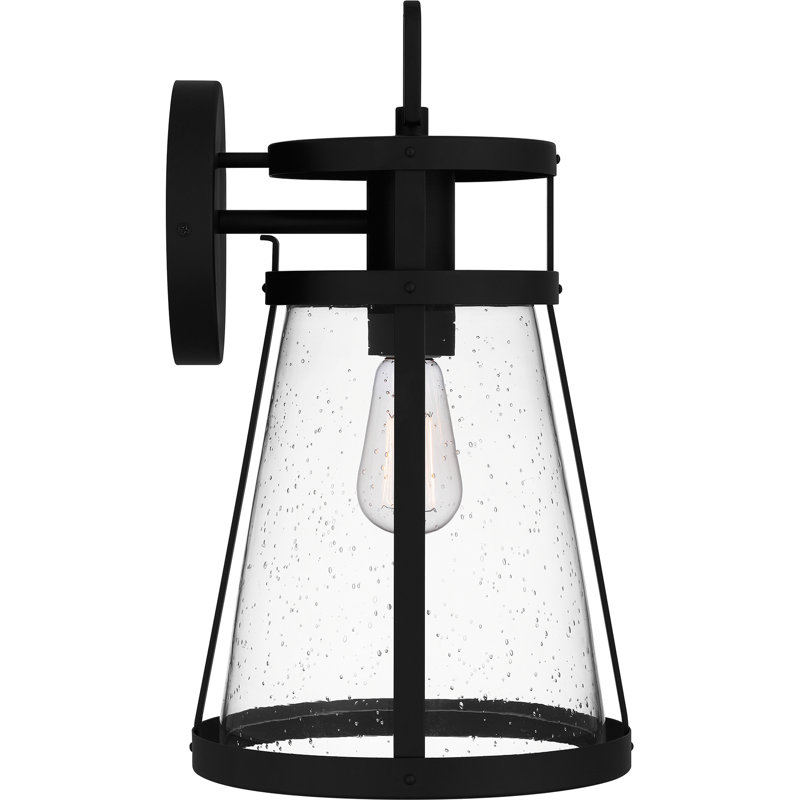 Applique murale en aluminium Anupriya, Noir mat, H 16,5 po x l 9,25 po x P 10 po