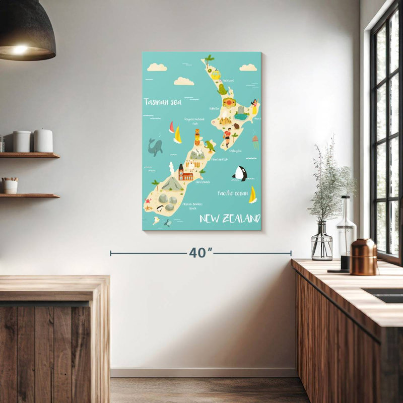 Carte pour enfants Keiri, Nouvelle-Zélande, H 39 po x l 26 po