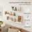 Rustic Floating Shelves Set of 3 with Lip, Picture Ledge Shelf for Nursery, Living Room – Multipurpose Storage Organizer, Bookshelf, & Photo Display Rack White-979392945