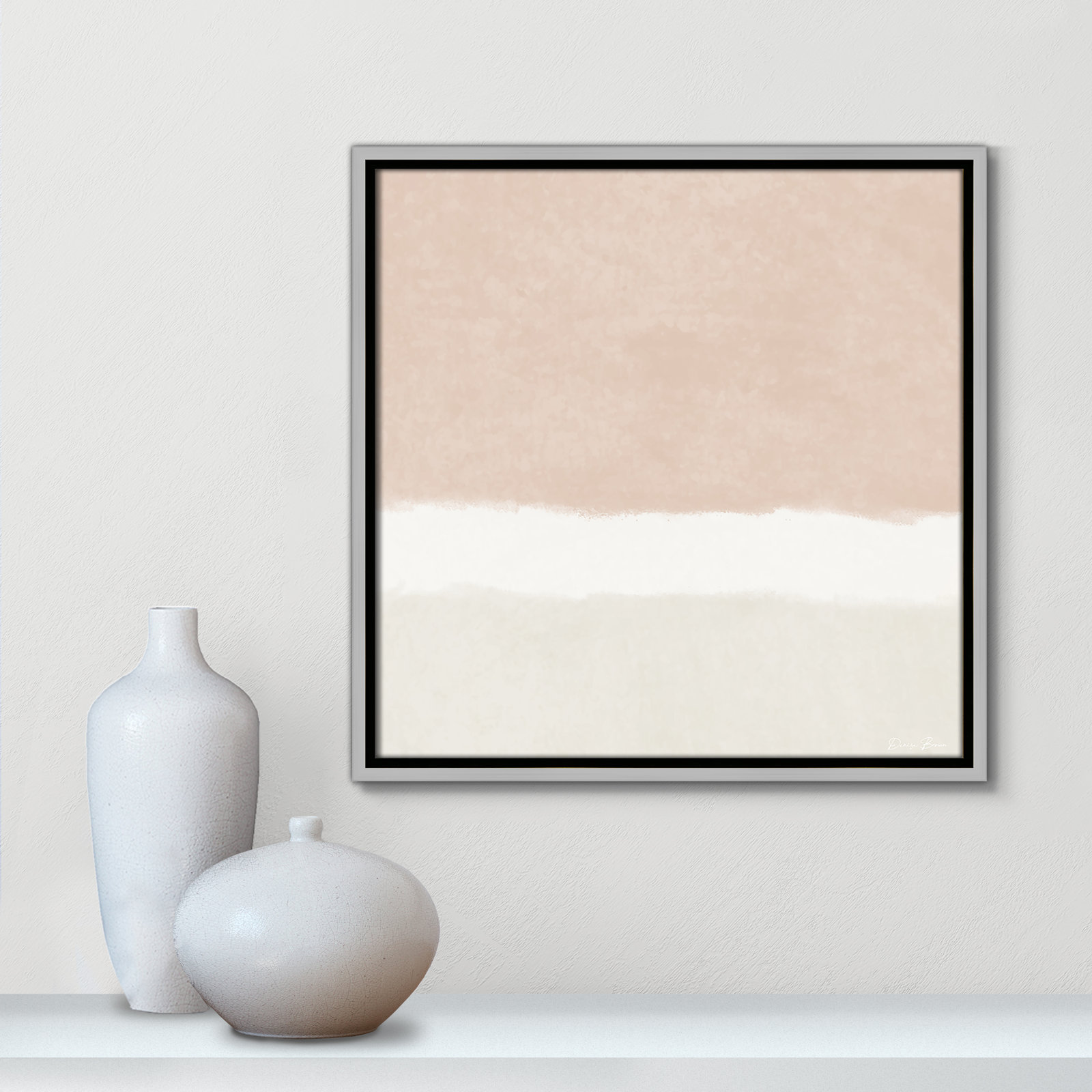 Willadeene "Slate 2" Print, 17.5" H x 17.5" W, Silver Framed