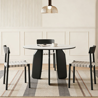 Round minimalist dining table