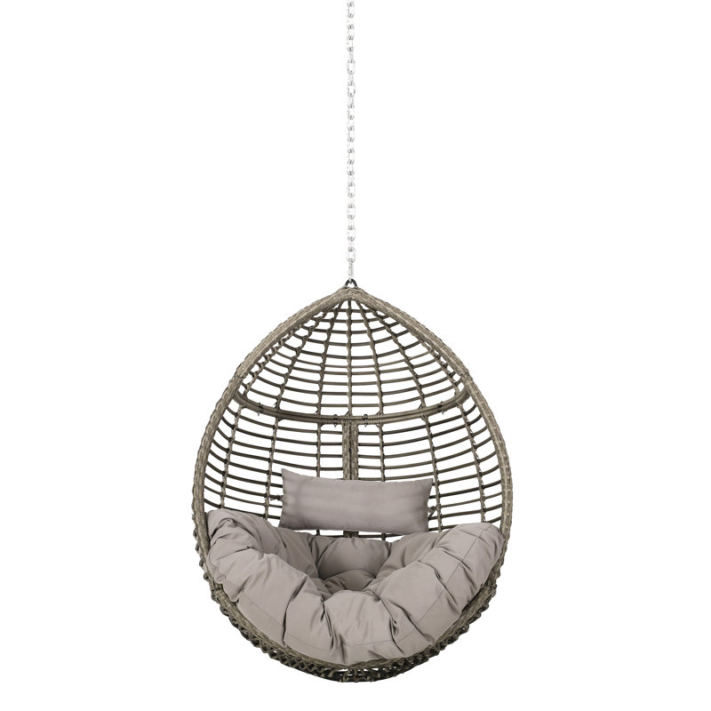 Chaise suspendue Teardrop, chaîne de 8 pi, chaise balançoire à chaîne robuste de 37,14 lb, forme confortable, matériau