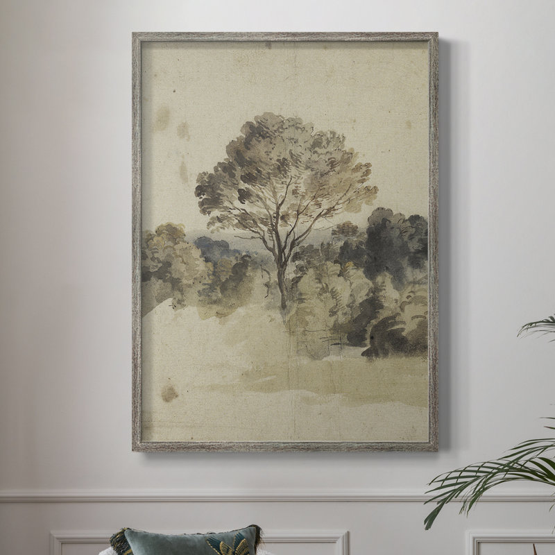 «Vintage Landscape CCLXI», reproduction encadrée - bois massif