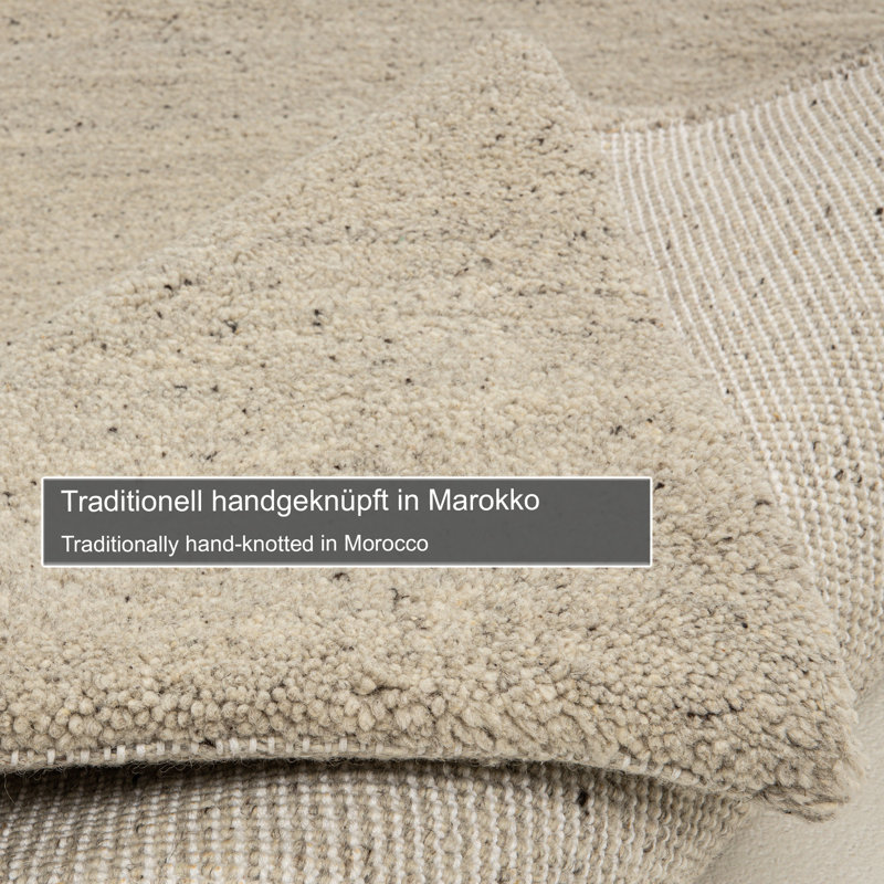 Taza Royal Hand Knotted Wool Grey Indoor Rug, Rectangle 60 x 120cm
