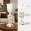Lampe de chevet blanche délavée de 50 cm (20 po) avec ampoule incluse et variateur à 3 niveaux