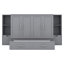 Lit escamotable double avec tablettes, tiroirs et ports USB, gris-467893186-467893187