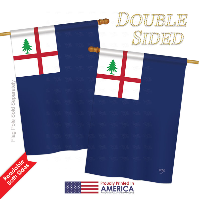 Drapeau de maison en polyester 2 côtés bunker hill, H 18,5 po x l 13 po
