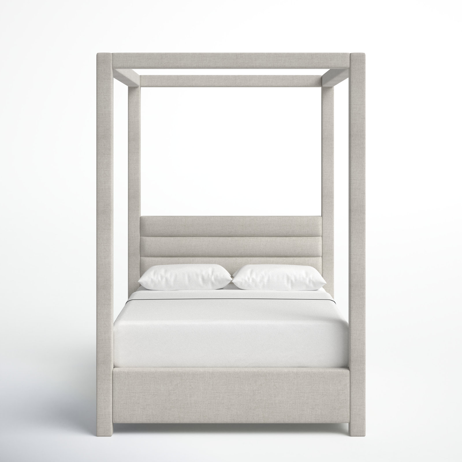 Herma Linen Upholstered Canopy Bed, Full / Double