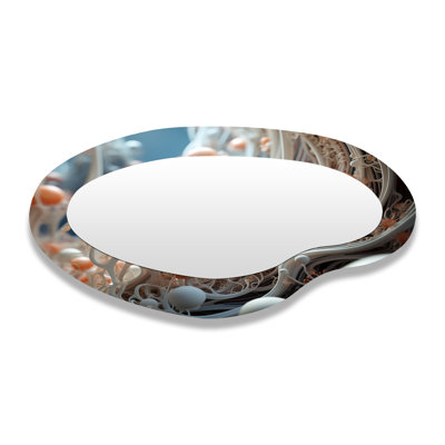 Microcosmos Geography - Abstract Landscapes 3D Shapes Irregular Modern Large Wall Mirror