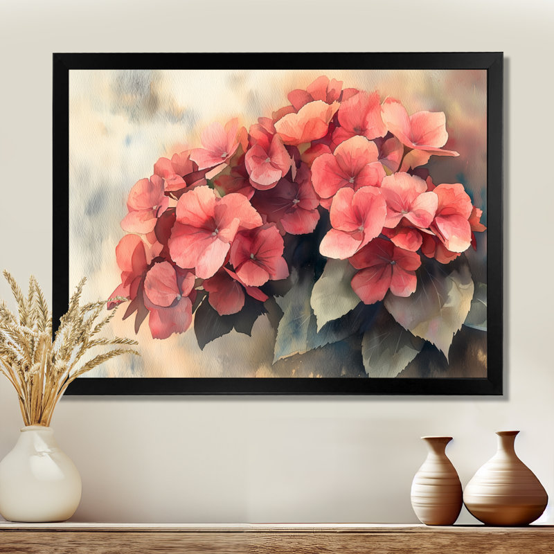 Jaalen - Floral Wall Art, Reproduction encadrée d'une seule photo, Black, H 12 po x l 20 po