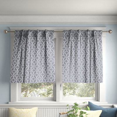 Jarman Geometric Tailored Window Curtain Tiers