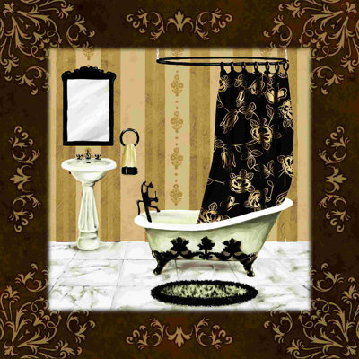 Scène de salle de bain brune