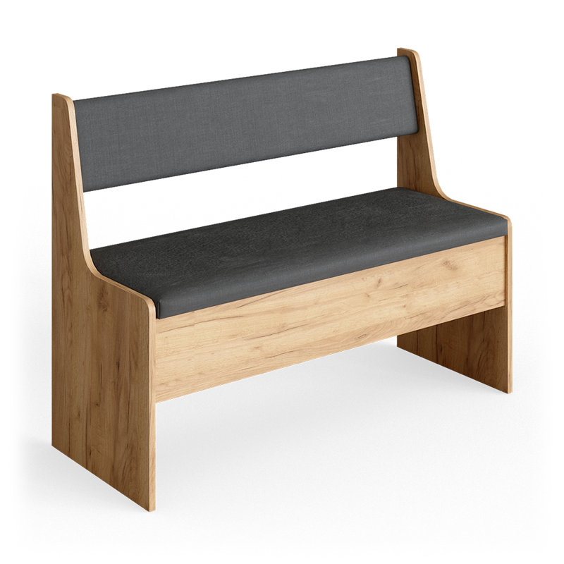 Upholstered Bench, Sand Oak