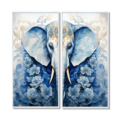 Hindou d'éléphant majestueux - art mural traditionnel