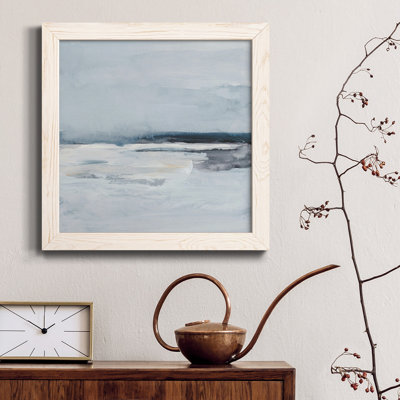 Inky Coastline II - Toile encadrée de qualité supérieure - prête à être accrochée