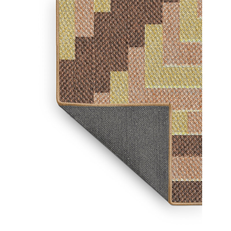 Tapis géométrique beige, Rectangle 5 pi x 8 pi