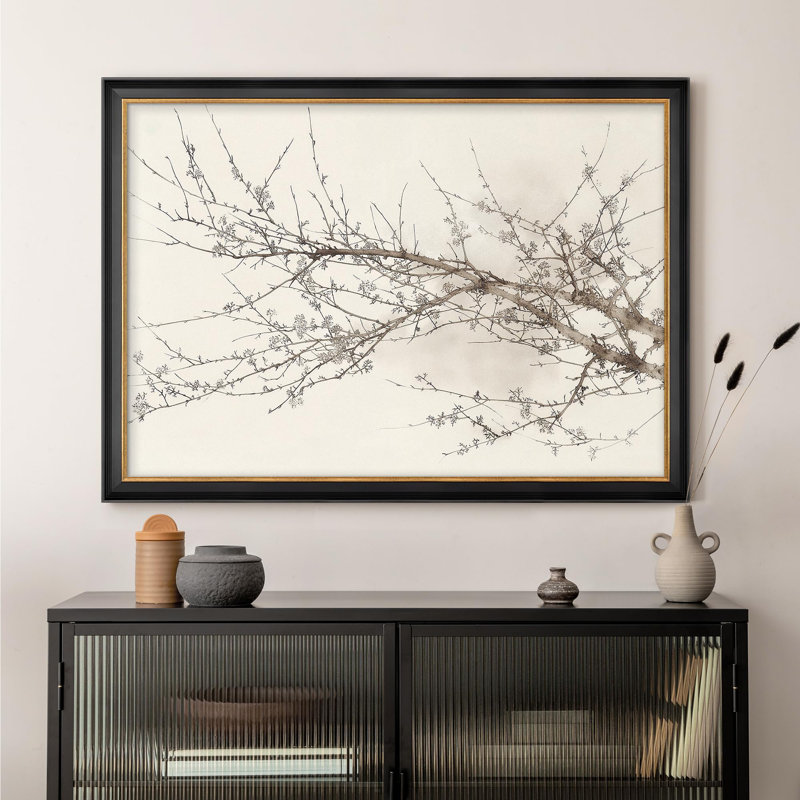 "Branche d'arbre délicat, illustrations, impressionisme, décoration murale", Non
